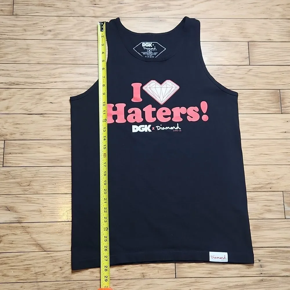 DGK X DIAMOND HATERS Black TANK TOP